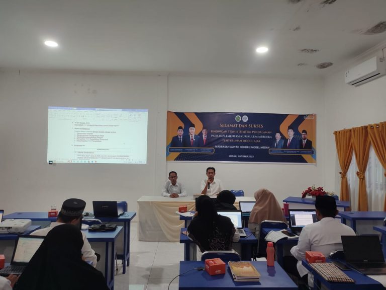 Pelaksanaan Bimtek Pembuatan Modul ajar MAN 2 Model Medan Berlangsung